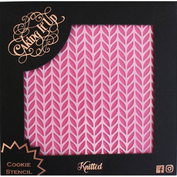 Knitted Cookie Stencil by Caking It Up