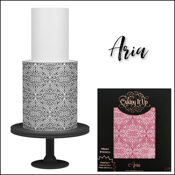 Aria Mesh Cake Stencil by Caking It Up