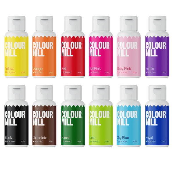 KickStarter 12 Pack Colour Mill Oil Based Colouring - 20 mL Each 600