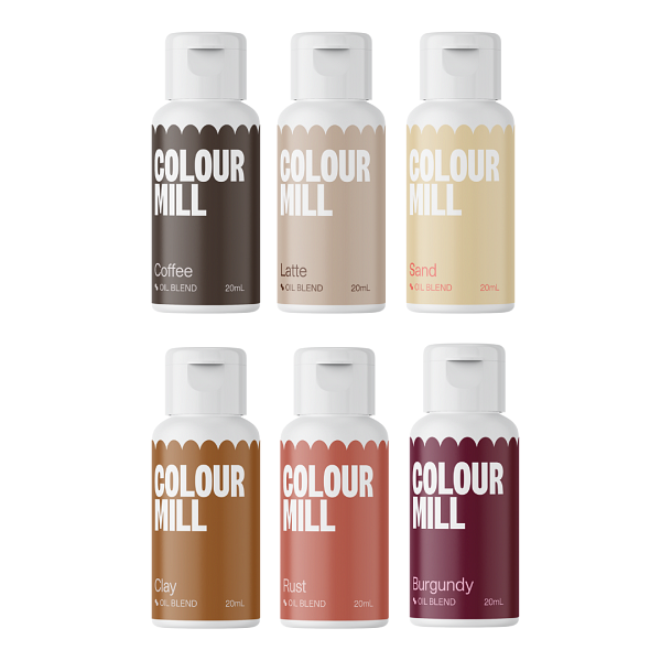 Outback 6 Pack Colour Mill Oil Based Colouring - 20 mL Each 600