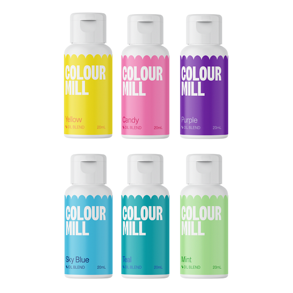 Pool Party 6 Pack Colour Mill Oil Based Colouring - 20 mL Each