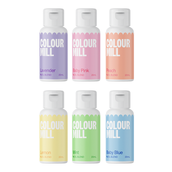 Pastel 6 Pack Colour Mill Oil Based Colouring - 20 mL Each 600
