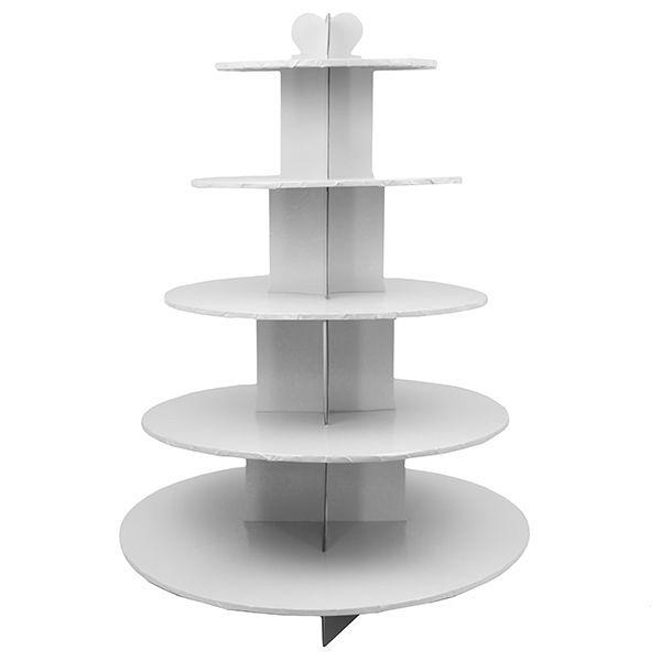 5 Tier White Cupcake Stand by Enjay