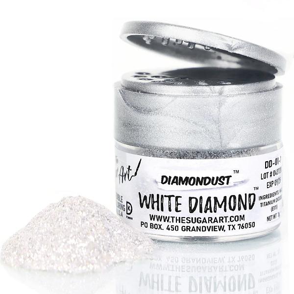 White Diamond Diamond Dust Edible Glitter - by The Sugar Art 600