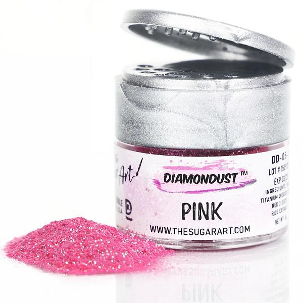 Pink Diamond Dust Edible Glitter - by The Sugar Art 600