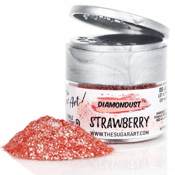 Strawberry Diamond Dust Edible Glitter - by The Sugar Art 600
