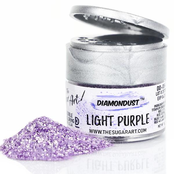 Light Purple Diamond Dust Edible Glitter - by The Sugar Art