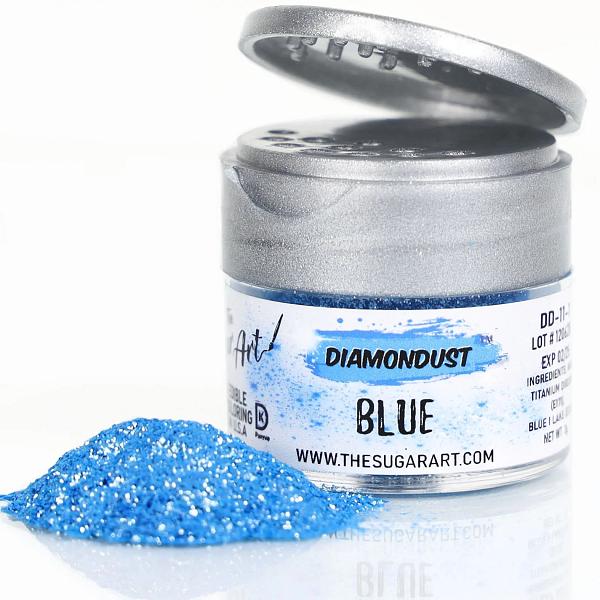 Blue Diamond Dust Edible Glitter - by The Sugar Art 600