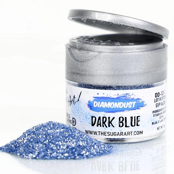 Dark Blue Diamond Dust Edible Glitter - by The Sugar Art 600