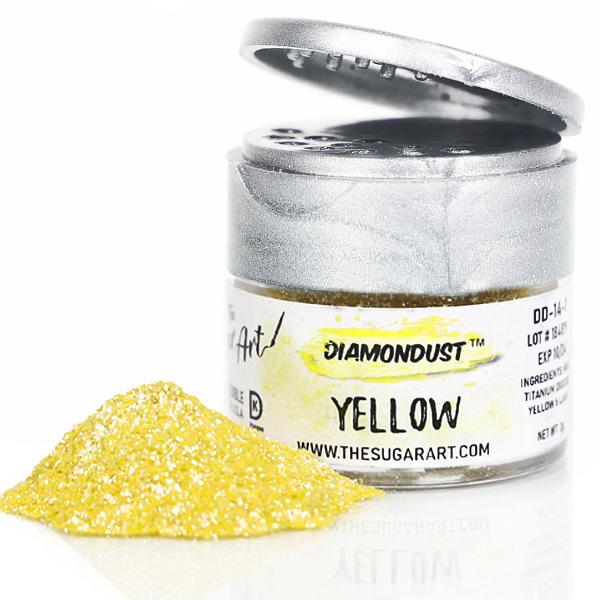 Yellow Diamond Dust Edible Glitter - by The Sugar Art 600
