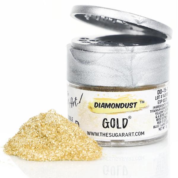 Gold Diamond Dust Edible Glitter - by The Sugar Art