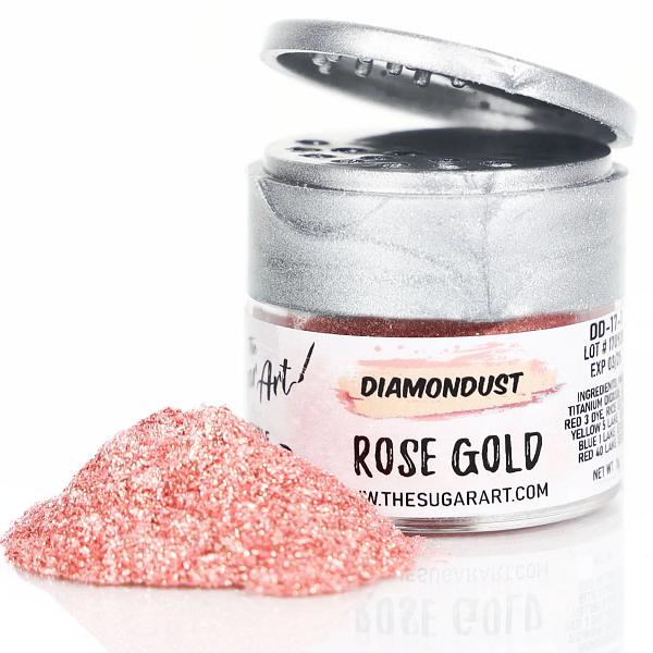 Rose Gold Diamond Dust Edible Glitter - by The Sugar Art 600