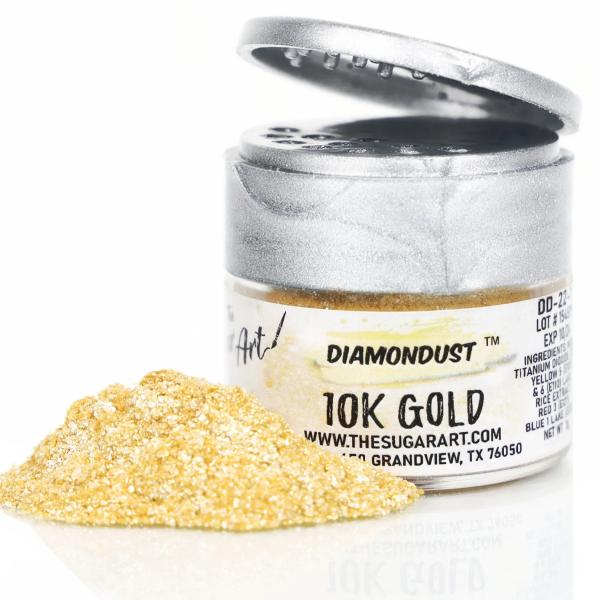 10K Gold Diamond Dust Edible Glitter - by The Sugar Art 1