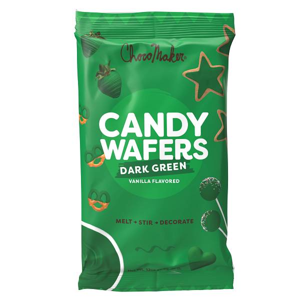 Dark Green Vanilla Candy Wafers - 12oz 600