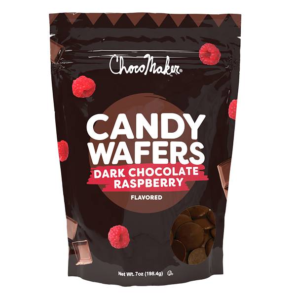 Dark Chocolate Raspberry Flavored Candy Wafers 7oz 600