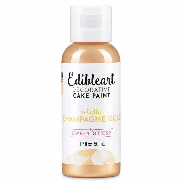 Champagne Gold Metallic 50mL - Edibleart Paint by Sweet Sticks