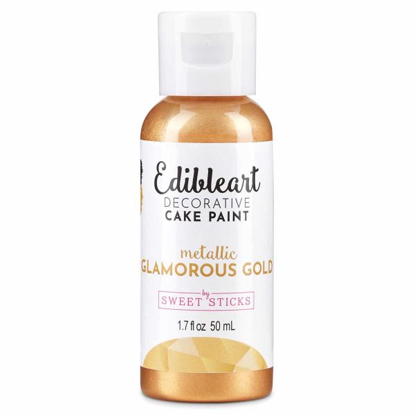 Glamorous Gold Metallic 50mL - Edibleart Paint by Sweet Sticks