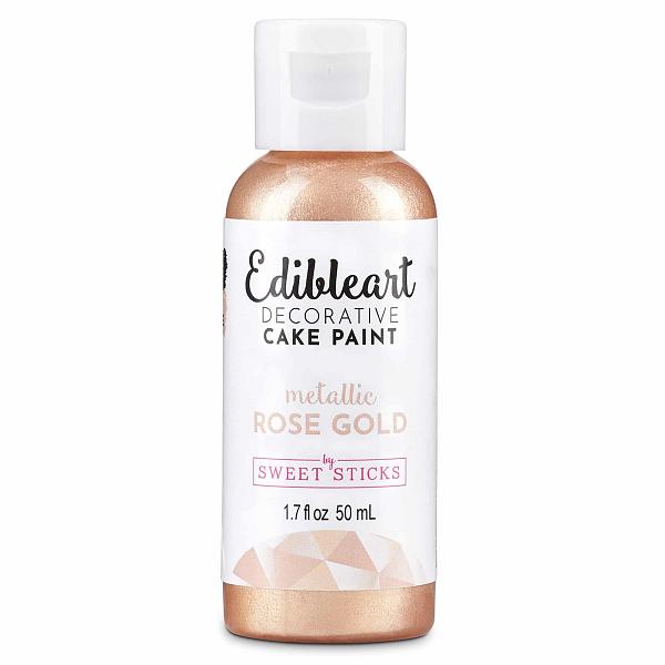 Rose Gold Metallic 50mL - Edibleart Paint by Sweet Sticks 600