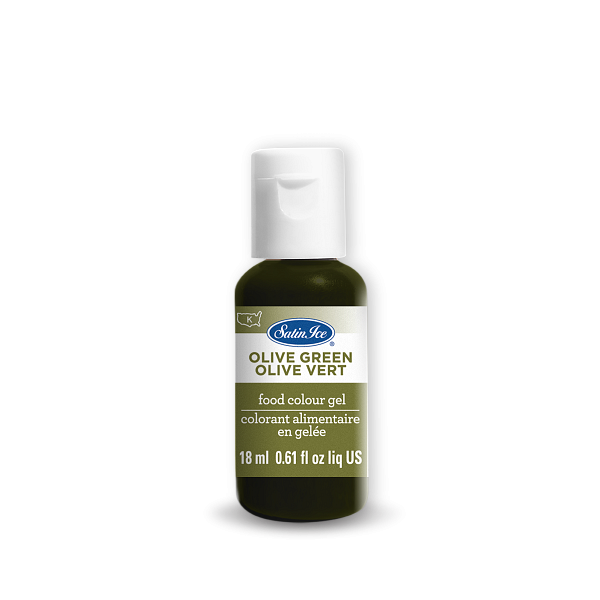 Olive Green Food Colour Gel 0.61 oz by Satin Ice