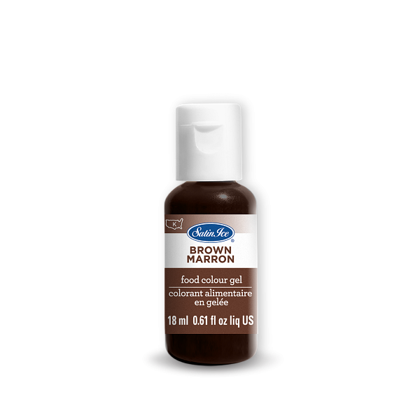 Brown Food Colour Gel 0.61 oz by Satin Ice