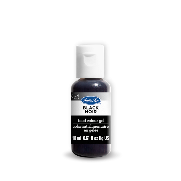 Black Food Colour Gel 0.61 oz by Satin Ice