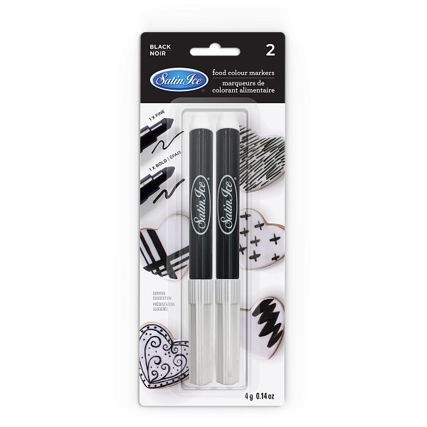 Satin Ice Food Colour Markers 2 Black 600