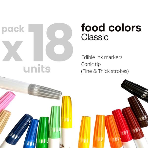 DripColor Classic Food Marker - Complete Set of 18 600