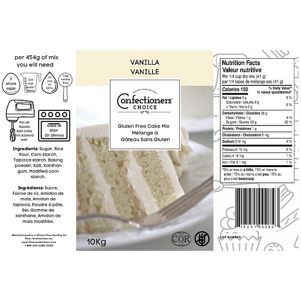 Gluten Free Vanilla Cake Mix - 10 kg