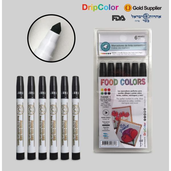 DripColor Classic Food Marker - 6 Black