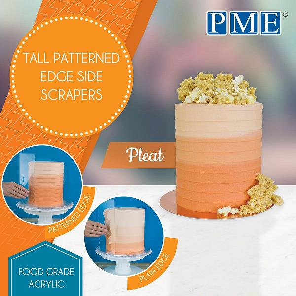 Pleat Tall Patterned Edge Side Scraper by PME 600