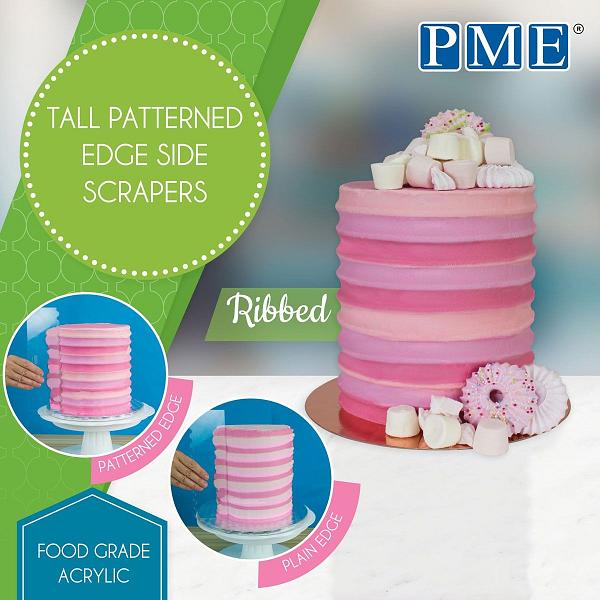 Ribbed Tall Patterned Edge Side Scraper by PME 600