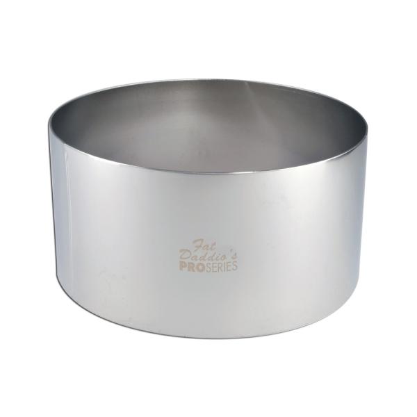 Round Stainless Steel Cake Ring - 6" x 3" by Fat Daddio's 600