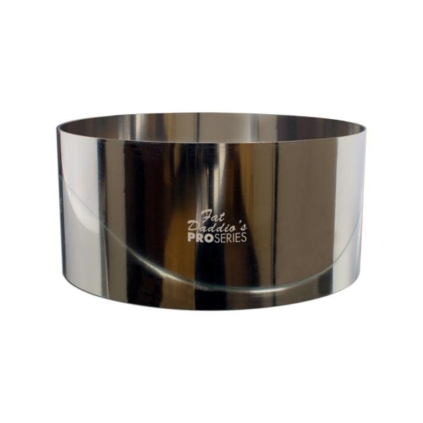 Round Stainless Steel Cake Ring - 6\" x 3\" by Fat Daddio\'s