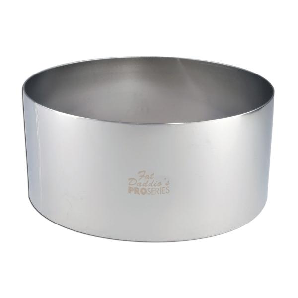 Round Stainless Steel Cake Ring - 8" x 3" by Fat Daddio's 600