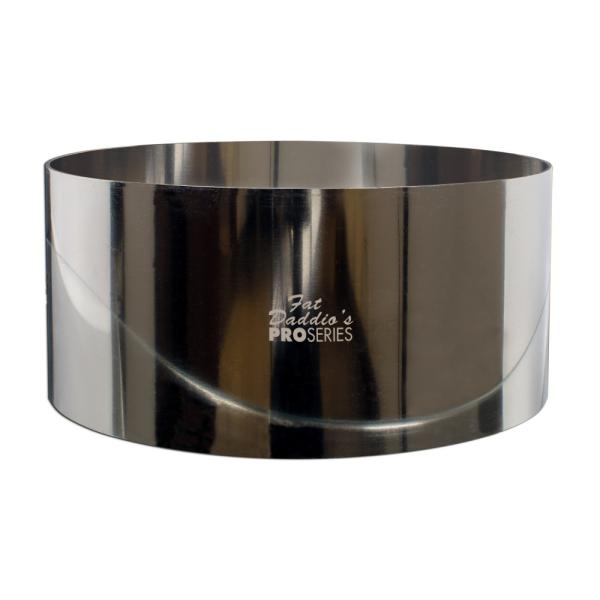 Round Stainless Steel Cake Ring - 8" x 3" by Fat Daddio's 600