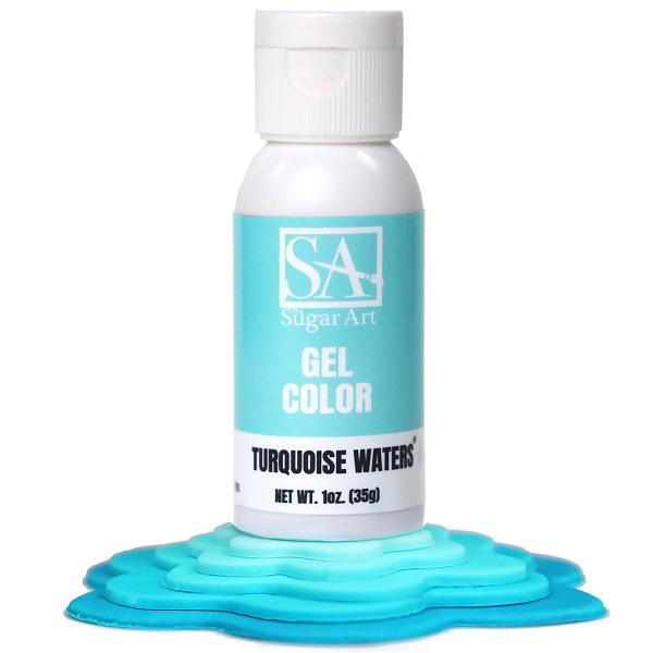 Turquoise Waters Gel Color - 1 oz by The Sugar Art 600