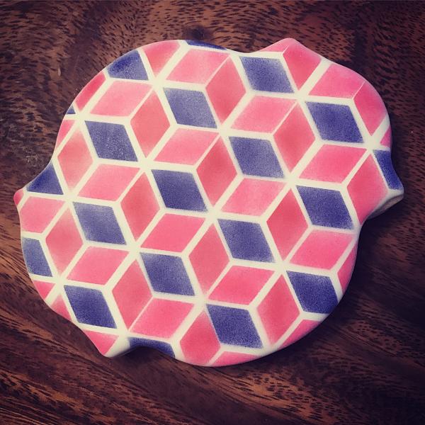 Vasarely Cubes Cookie Stencil - The Cookie Countess 600