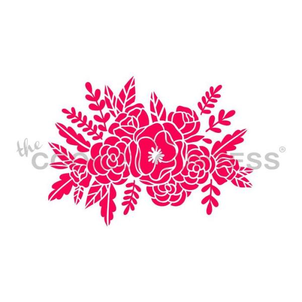 Wild Flowers Cookie Stencil - The Cookie Countess 600