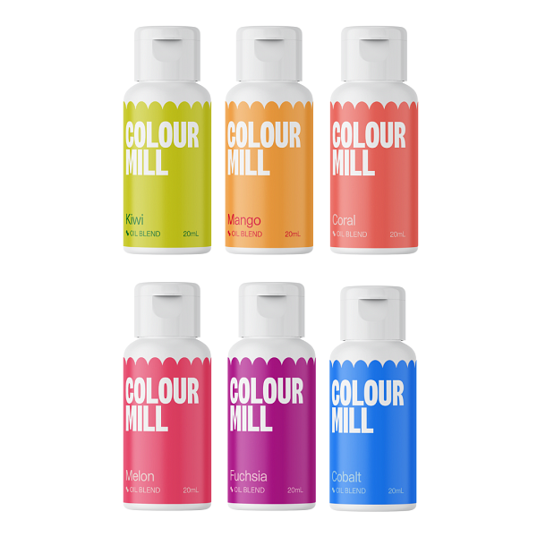 Tropical 6 Pack Colour Mill Oil Based Colouring - 20ml Each 600