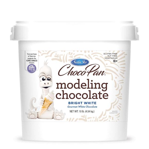 Choco-Pan Bright White Modelling Chocolate - 4.54 kg (10 lbs) 600