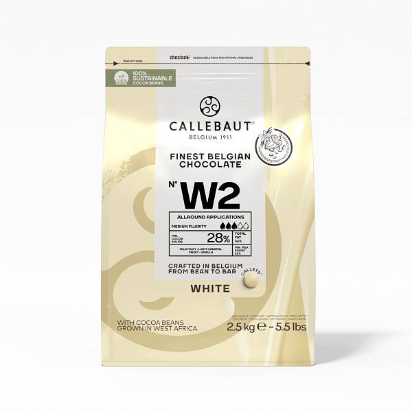 Callebaut White Chocolate W2 - 2.5 kg 1