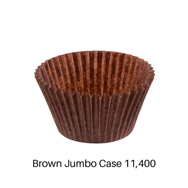 Brown Jumbo Cupcake Liners - Case Lot 11,400 600