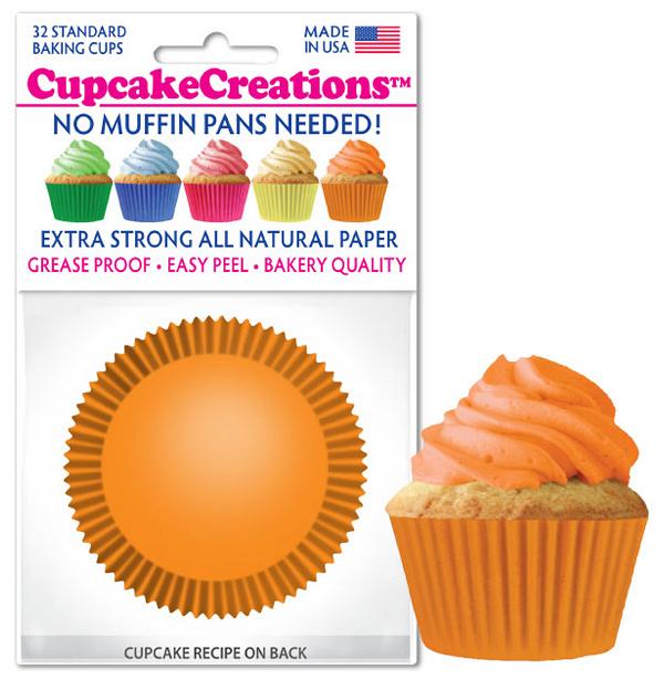 Orange Cupcake Liners - pkg 32 600