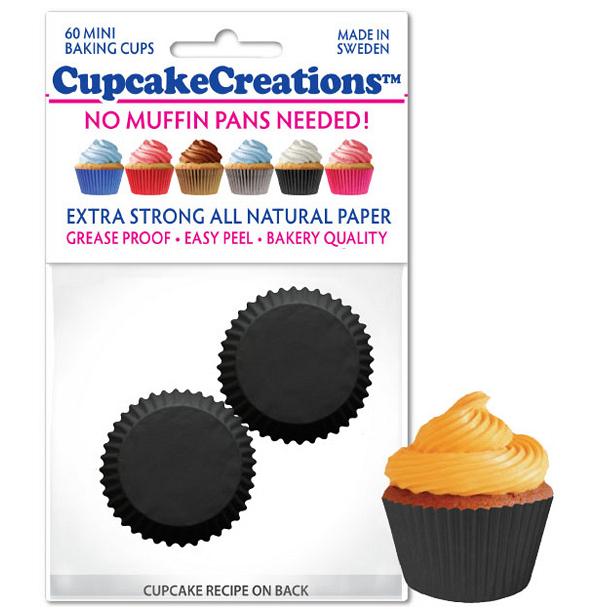 Black Mini Cupcake Liners - pkg of 60 600