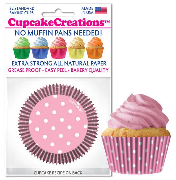 Light Pink Polka Dot Cupcake Liners - pkg of 32 600