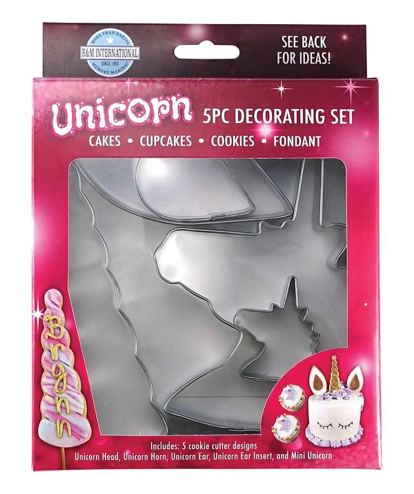 Unicorn Cake Decorating 5pc Set 600