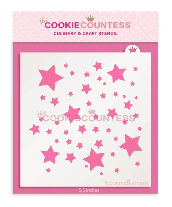Night Sky Cookie Stencil - The Cookie Countess 600