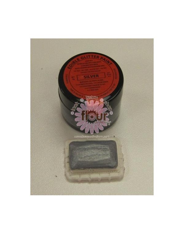 Silver Edible Glitter Paint by Sugarflair - 35 Grams 600