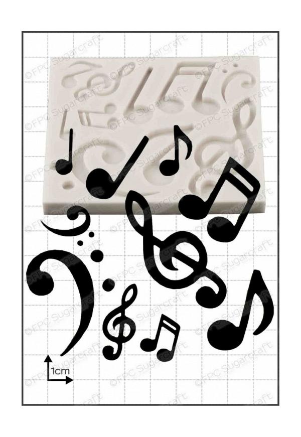 Musical Notes Silicone Mould by FPC 600