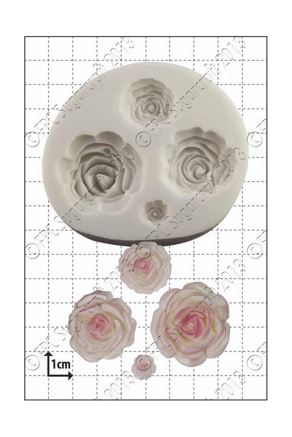 Multi Rose Silicone Mould by FPC 600
